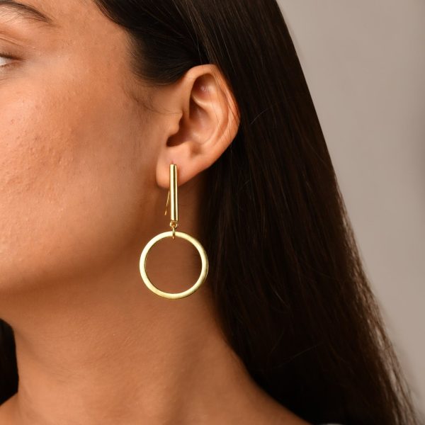 circle drop earrings