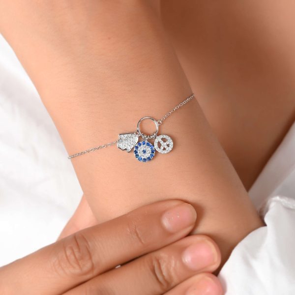 evil eye infinity charm bracelet